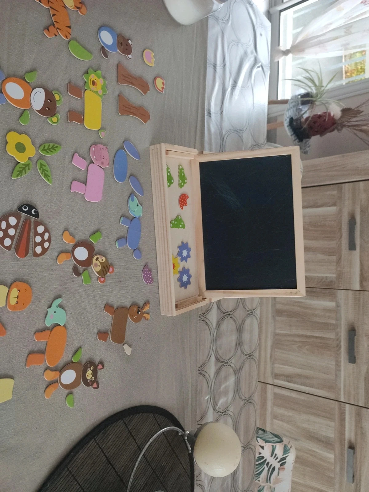 Wooden magnetic board slate and magnet – photo 10